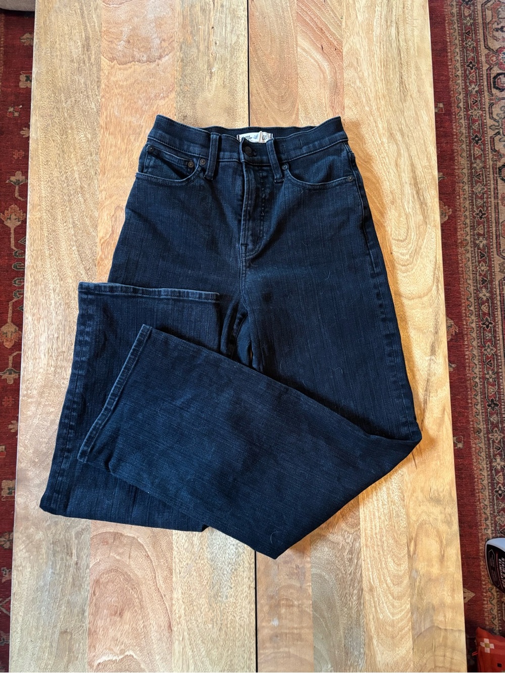 Madewell Black Perfect Vintage Wide Leg Jeans 25
